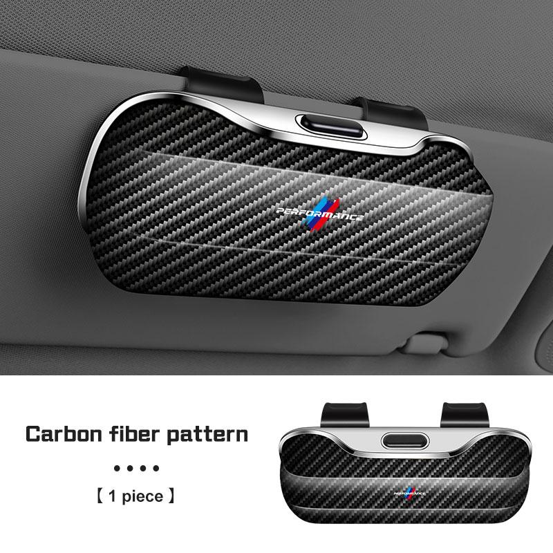 VYGI3 Car Visor Glasses Box Portable For BMW X1 X2 X3 X5 X4 X6 X7 1 3 5 7 Series F40 E90 G20 G30 G38 Sunglasses Holder Eyeglasses Case