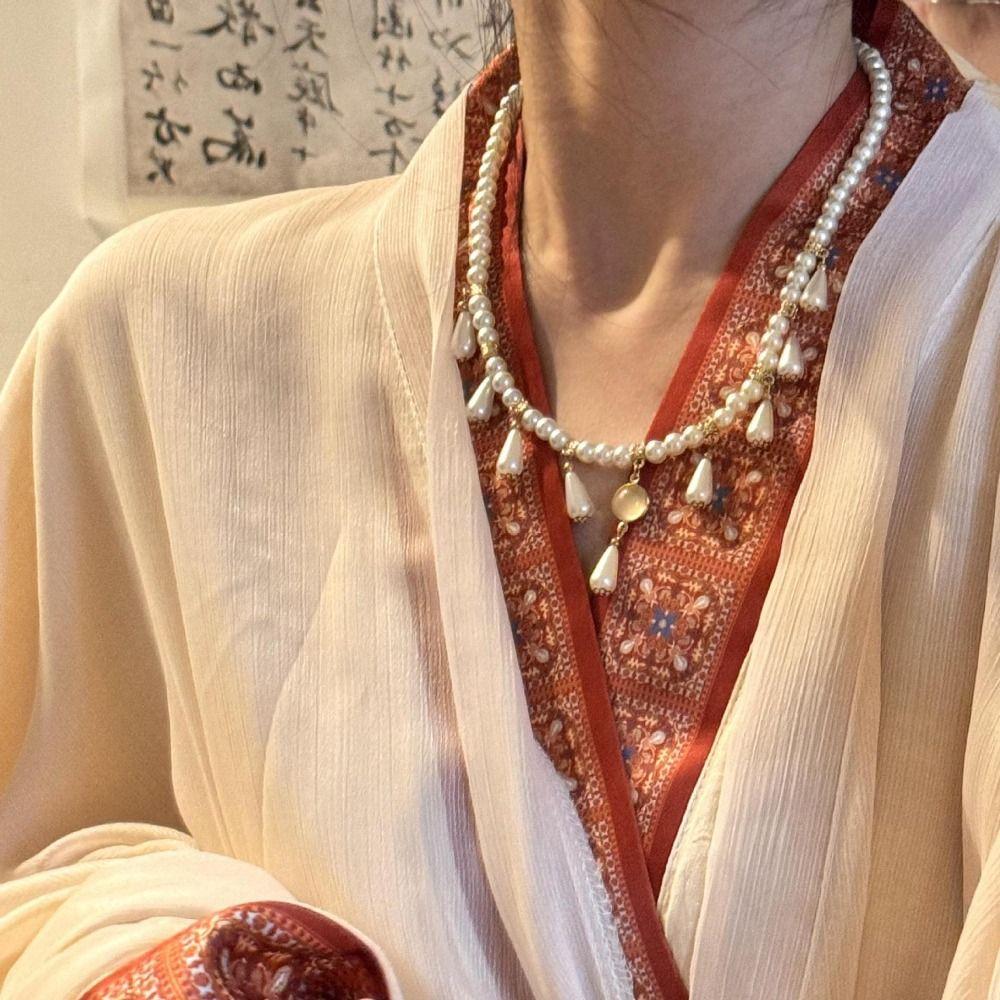 Изысканные ожерелья ханьфу, винтажное ожерелье чонсам, ретро-ожерелье в китайском стиле, ювелирные изделия
