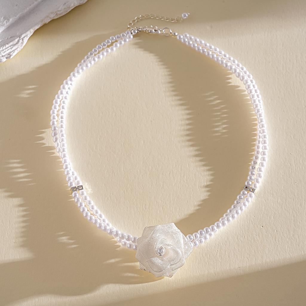 European and American Pearl Beaded Necklace, Simple and Exquisite Collarbone Chain, Light Luxury and High-end Versatile Necklace