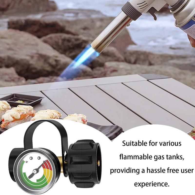 Индикатор уровня газа пропанового баллона, детектор утечки, манометр, универсальный для автодомов, кемперов, цилиндров, барбекю, газовых грилей, обогревателей