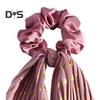 Лента для волос с бантом, декоративная плиссированная тканевая резинка для волос, укладка фиксированных волос, без плавающего кольца для волос, модные аксессуары для волос