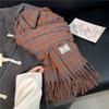 Scarf Winter New Collection Autumn/Winter Atmosphere Plaid Fringe For Couples, Warm And Student High-End Style Scarf