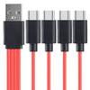 4-портовый USB-кабель 4 в 1 Переходник Type-C Подходит для мобильного телефона, ноутбука, планшета, жесткого диска, зарядного кабеля