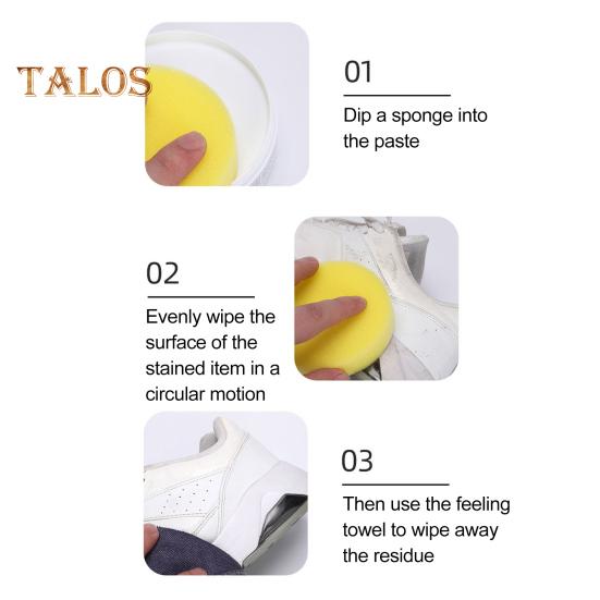 Крем для чистки обуви White Shoe Cleaner, безопасные ингредиенты, чистящая паста, простой в использовании аппликатор-губка, универсальное многофункциональное чистящее средство
