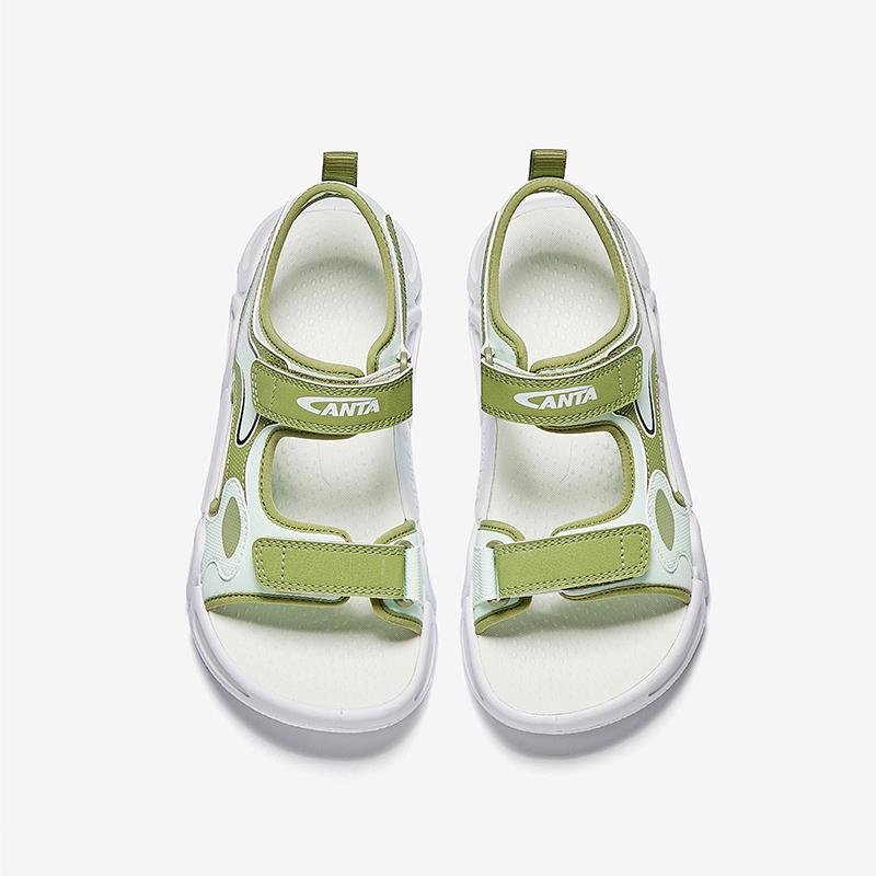 Anta Уличная серия Модные Удобные Универсальные Пляжные туфли с открытым носком Детские сандалии Крутой зеленый Дендробиум-зеленый A312426933H-5