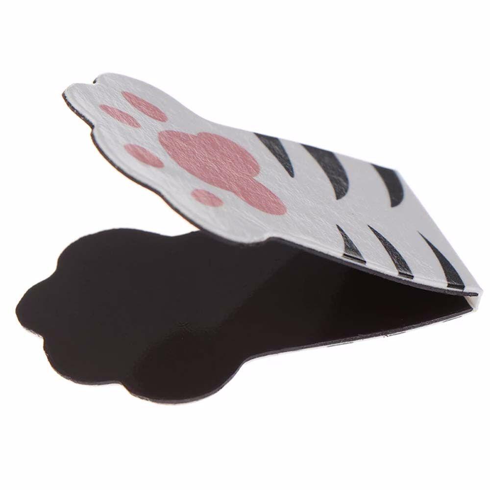 School Supply Catoon Clip Stationery Paper Clip Magnetic Bookmarks Book Labels Cat Paw Books Marker