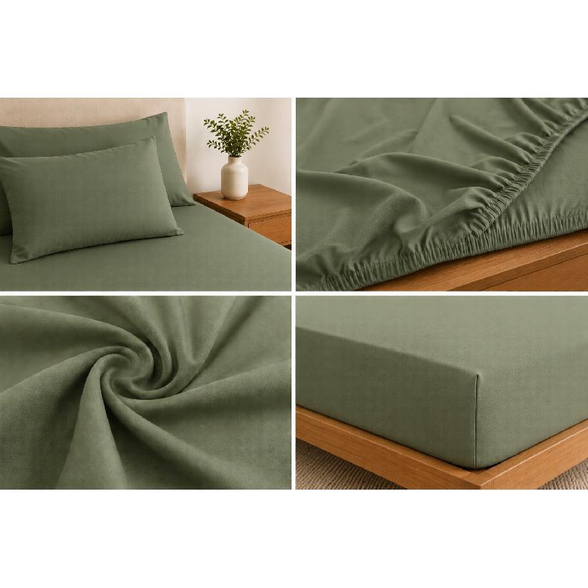 Homehacks PH Fully Garterized Bedsheet Set with 2 Pillowcases, 3 in 1, Single 36x75x6 | Double 48x75x6 | Queen 60x75x6 | King 72x75x6 | Family