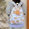 Doll Decoration Capybara Backpack Thickened Large Capacity School Bag  Friends