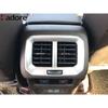For Volkswagen VW Tiguan 2017-  Carbon Car Amrest Box Rear Air Condition Outlet Vent Cover Trim Interior Accessories