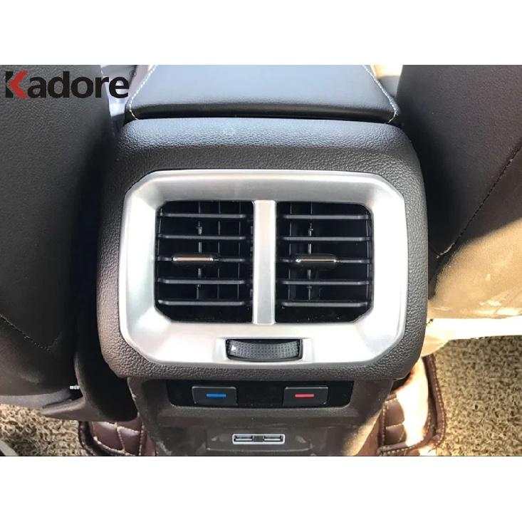 For Volkswagen VW Tiguan 2017- Carbon Car Amrest Box Rear Air Condition Outlet Vent Cover Trim Interior Accessories