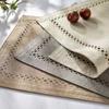 Washable Cotton Linen Dining Table Mat Rectangular Table Napkins Insulation Mat Hotel