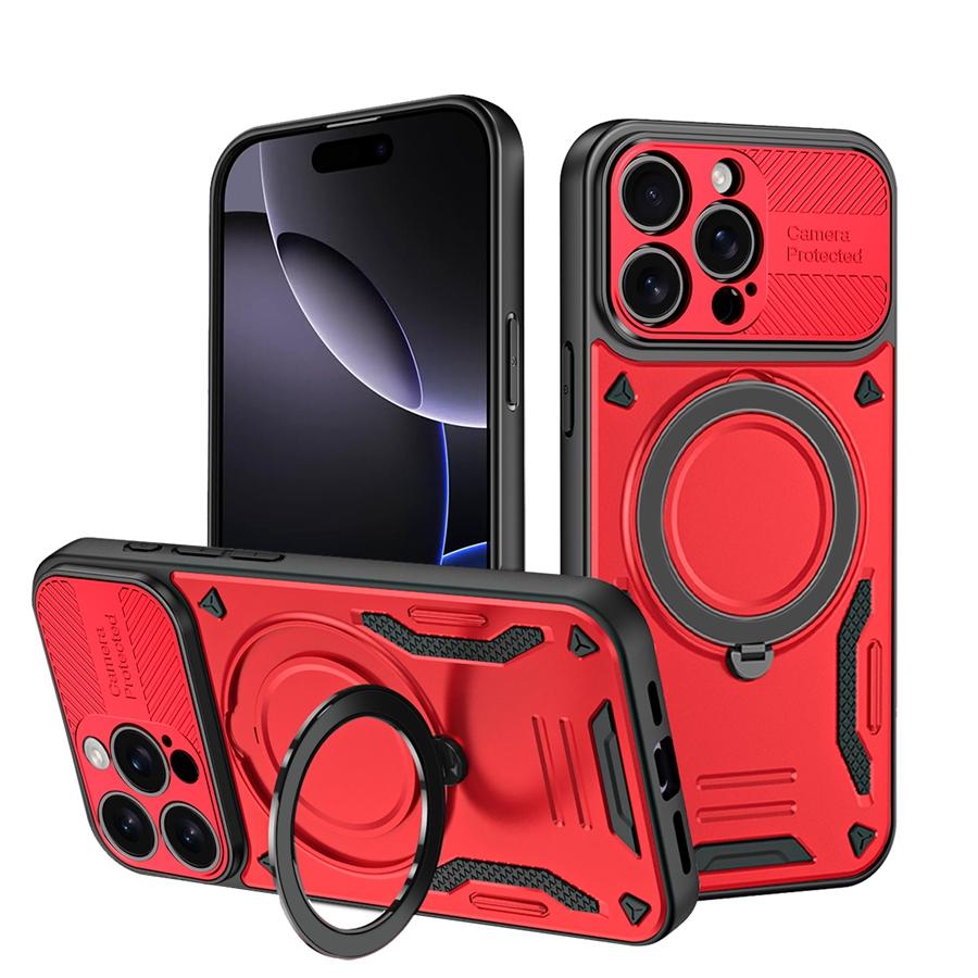 Прочный противоударный магнитный чехол-броня для Apple iPhone 11 12 13 14 15 16 17 Pro Max Plus Air Держатель-кольцо Стенд Чехол для телефона