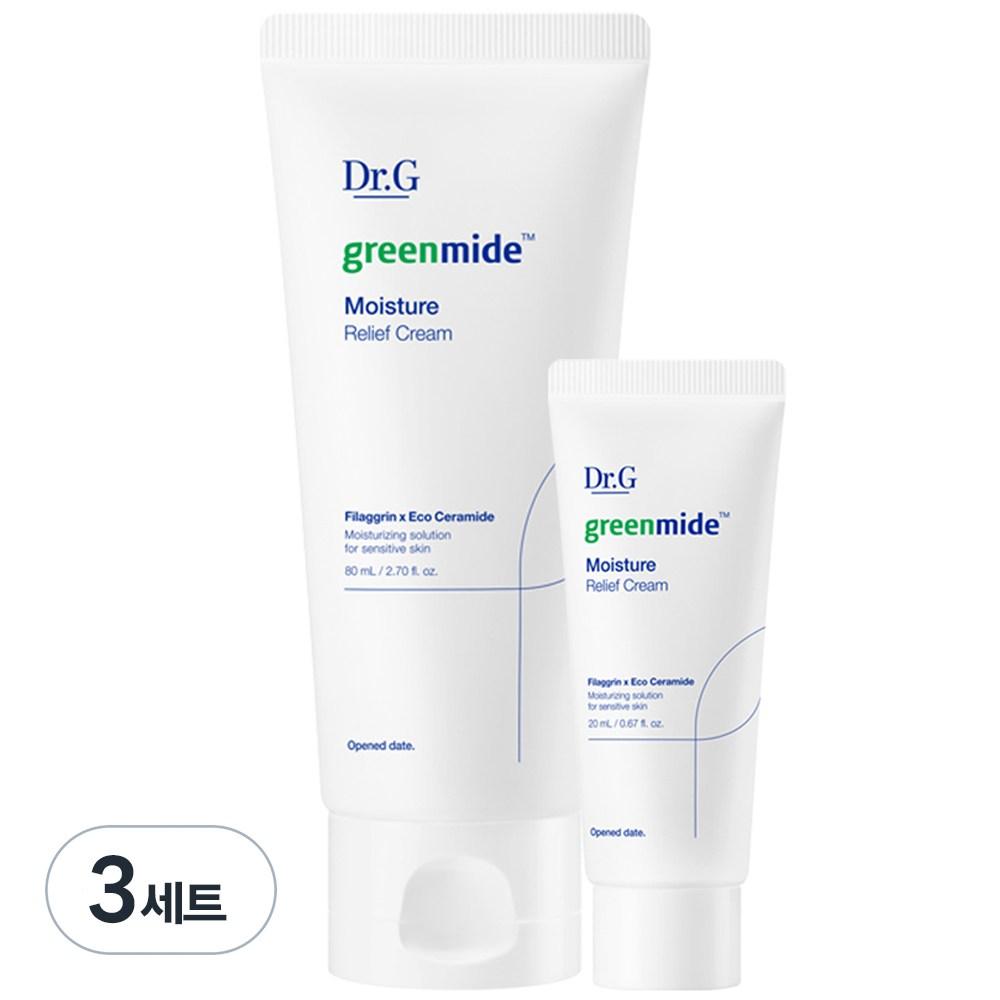 Dr.G Greenmide Moisture Relief Cream 80 мл + 20 мл набор, 3 набора