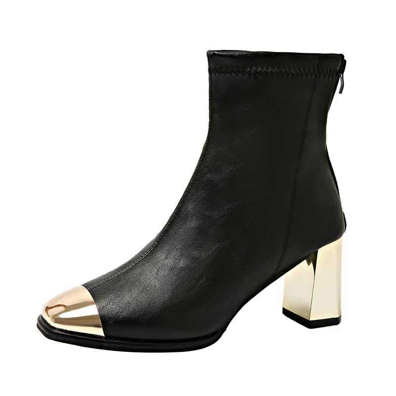 Женские ботильоны на высоком каблуке с квадратным носком, массивные туфли, дизайнерские новые элегантные туфли 2025 года, модные туфли-лодочки для вечеринок в готическом стиле Botas Mujer