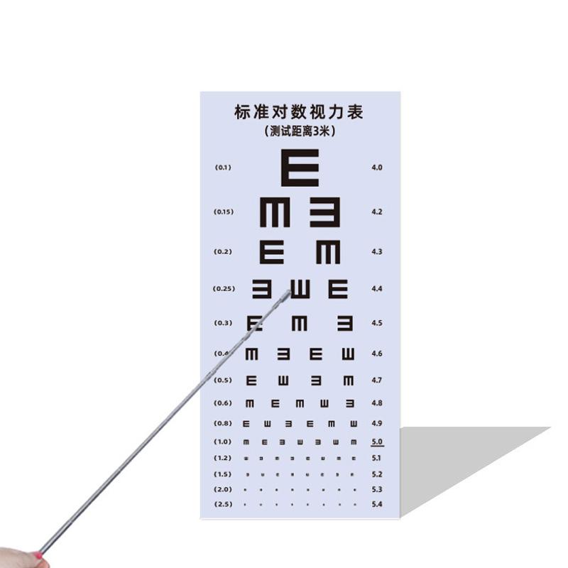 International Standard E Visual Acuity Test Chart Waterproof Logarithmic Visual Acuity Chart for Adults and Children To Measure Myopia Vision Sticker