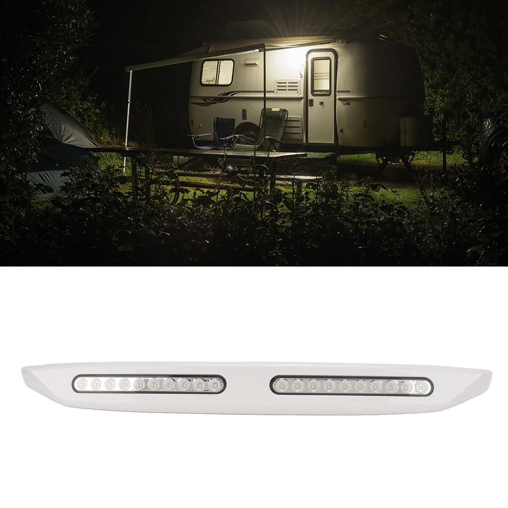 RV Light Bar 20 LEDs Porch Awning Lights 12V Waterproof Exterior Utility Lights for Yachts Campers
