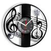 Скрипичный ключ Музыкальная нота Wall Art Настенные часы Музыкальный инструмент Ключ от скрипки Виниловая пластинка Настенные часы Классическая музыка Домашний декор Подарок