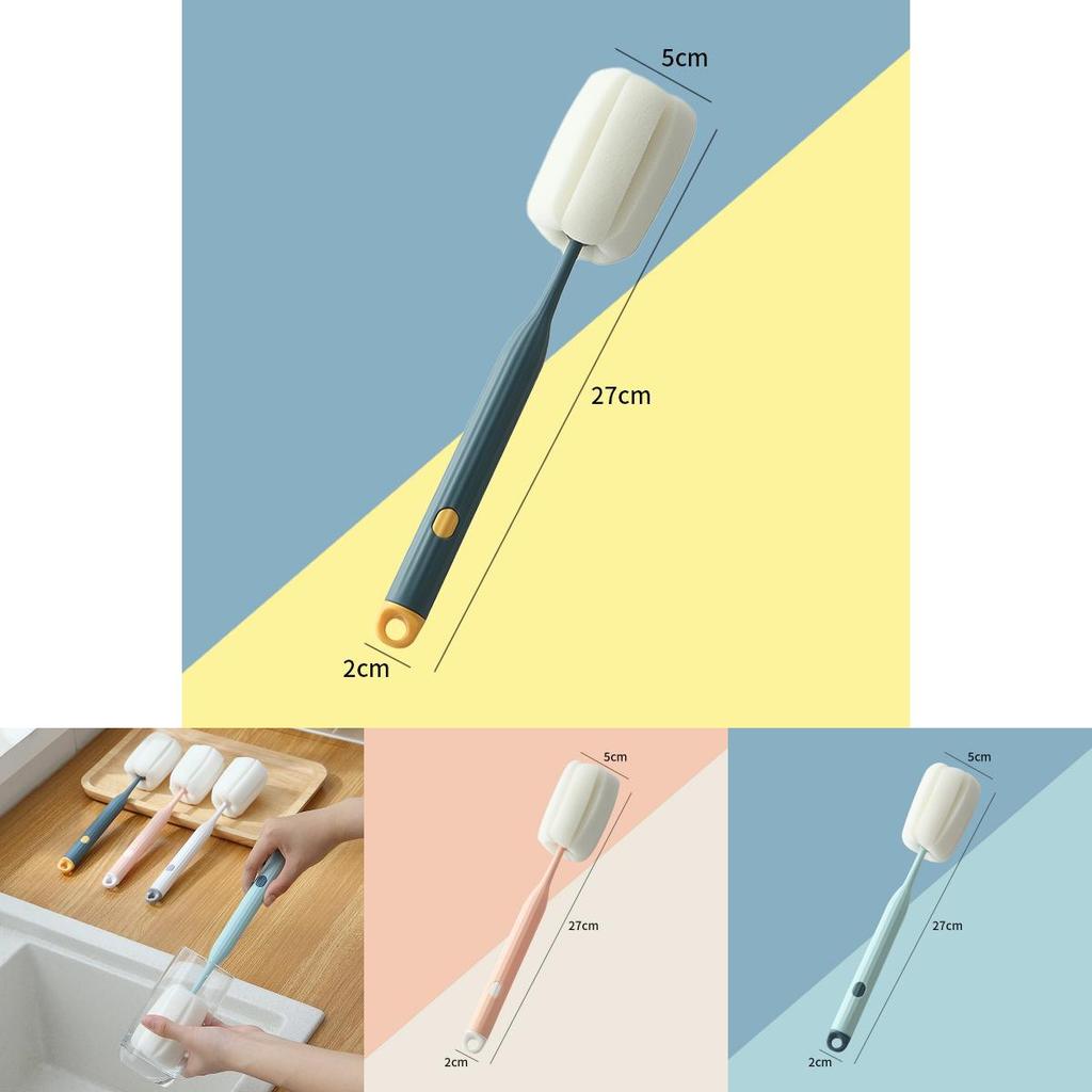 Household Sponge Cup Brush With Handle For Efficient Cleaning Of Drinking Vessels