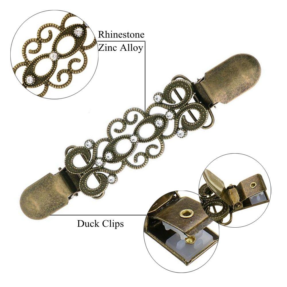 Trendy Shirt Collar New Retro Cardigan Clip Duck Clip Clasps Sweater Blouse Pin Shawl Brooch