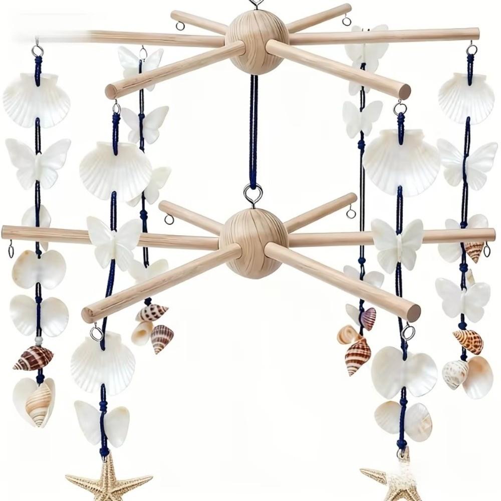 Smooth Rotating Wind Chime Rack Anti-rust Baby Crib Mobile Wooden Mobile Frame Nursery Room