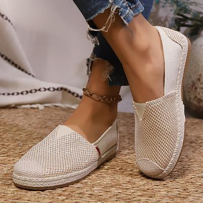 Модные однотонные легкие женские балетки, дышащие слипоны из сетки, повседневная обувь, женская обувь больших размеров, удобная обувь на мягкой подошве для ходьбы