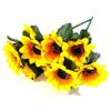 Искусственный цветок Подсолнух Композиция из одного цветка Фотокомпозиция Искусственный цветок солнца Украшение гостиной Искусственное цветочное украшение