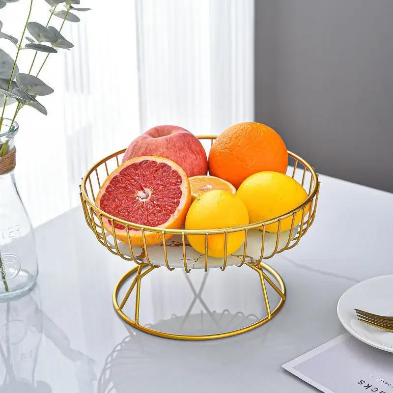 1PCS Nordic Style Large Round Fruit Basket Suitable for Kitchen, Living Room, Dining Table, Home Decoration, Snack Display