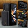 Fall Protection Comfortable Leather Wallet Case for Samsung Galaxy Z Fold 4 5G Fold4 Fold3 Fold 3 Card Holder Magnetic Phone Bag