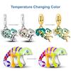 Золотой Хамелеон Шармы Бусина Меняющий Цвет от Температуры Подвески Ящерицы Подходят для Браслета Ожерелья Ювелирные Изделия Сделай Сам Подарки для Женщин