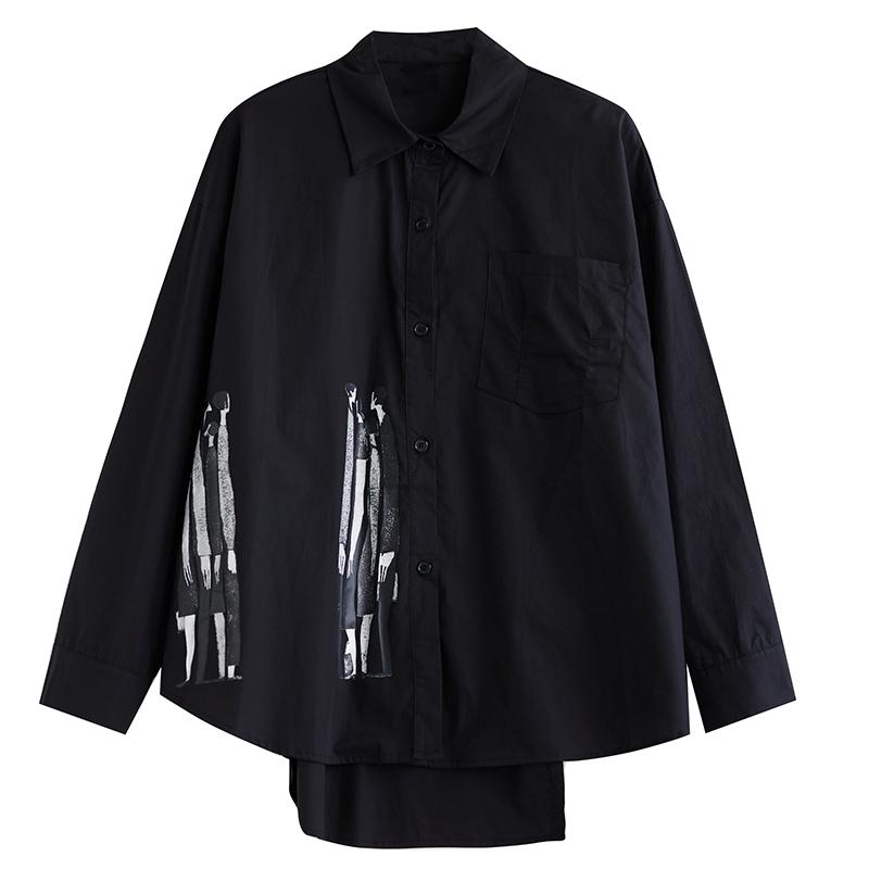 Xitao Простота повседневная женская рубашка свободный модный топ с длинным рукавом LYD1192