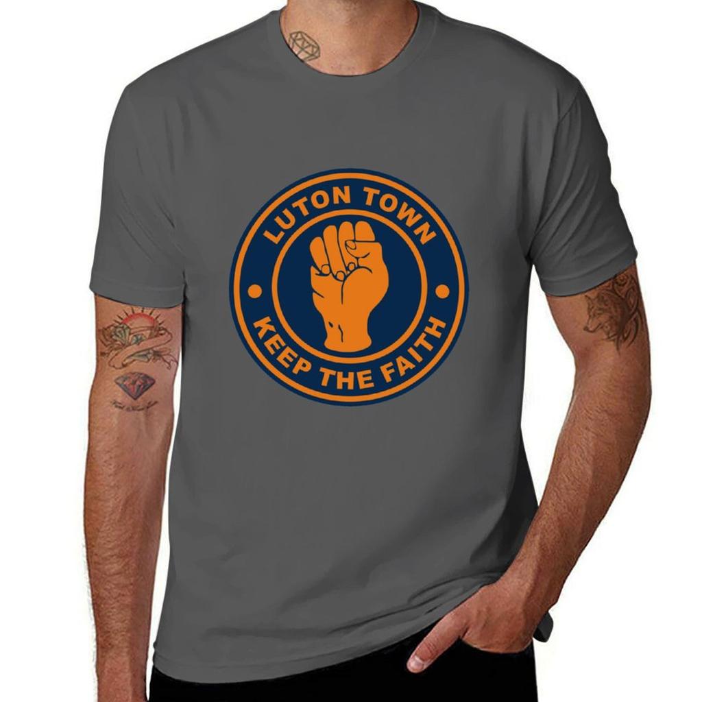 Luton Town keep the faith T-Shirt customs cute tops anime mens t shirts casual stylish