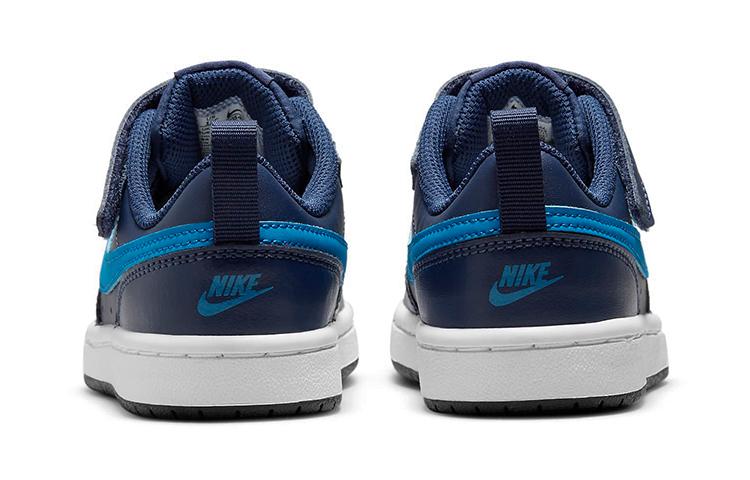 Nike Court Borough Low 2 Breathable And Lightweight Low top Kids' Skateboarding Shoes Blue Children Aged 3 7 Years Old BQ5451-403