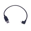 Male USB 2.0 A To Male 90 Degree Right Bend Mini USB Data Charging Cable Cord 30cm Length for Camera Camcorder