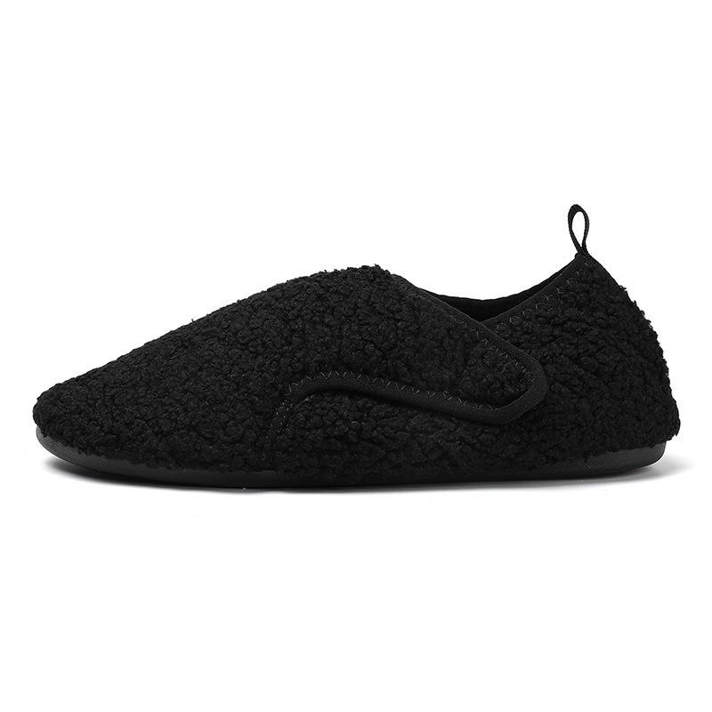 Autumn and Winter Men's and Women's Velvet Cotton Slippers Lazy Shoes Non-slip Soft-soled Cotton Shoes Indoor Home Indoor Fitness Shoes
