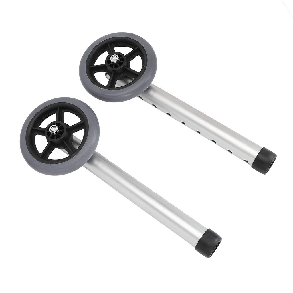 2Pcs Walker Wheels Replacement Adjustable for The Elderly Disabled Accessories Aluminum Alloy Legs