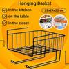 Kitchen Hanging Cabinet Basket Shelf Divider Under Cabinet Rack Closet Organizer Storage Hanging Rack