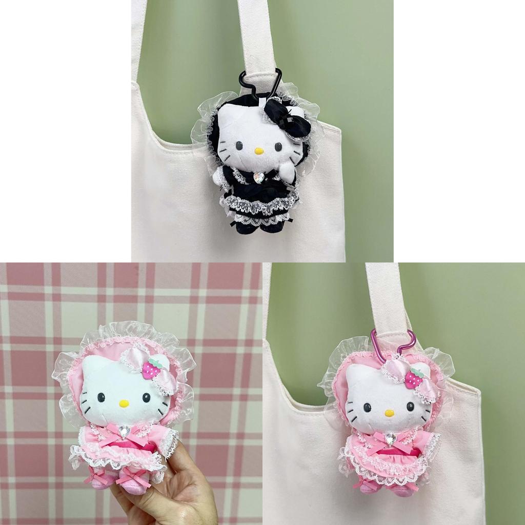 Plush Cat Girl Lolita Keychain With Soft Short Pile For Girls Gift