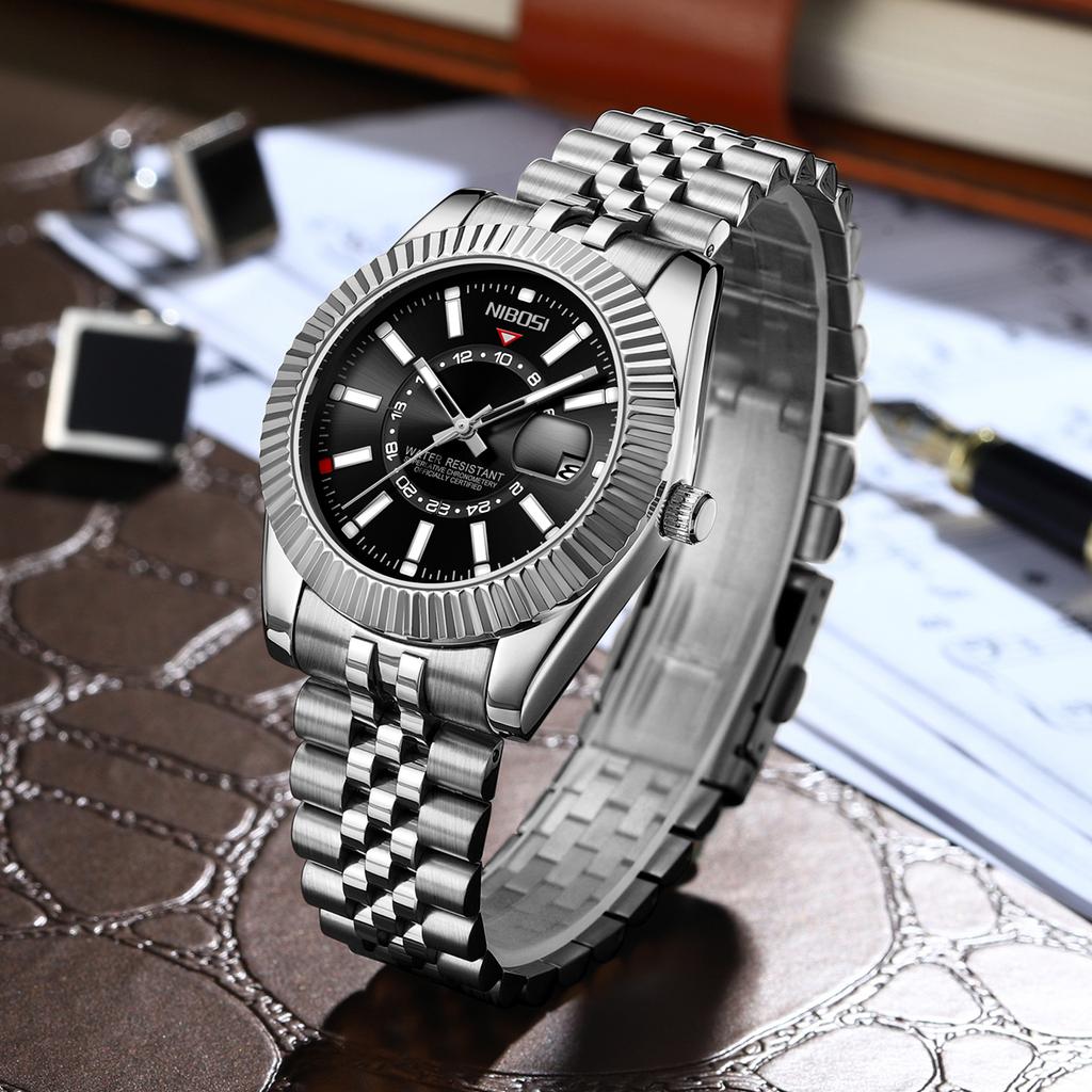 Luxury Fashion Watches for Men Waterproof Date Clock Business Watches Man Quartz Wristwatch