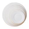 Abay Double Gold Line Bone China Flat Plates Set