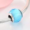100% Authentic 925 Sterling Silver Six Color Sky Blue Pink Murano Glass Beads Fit Original European Charms Bracelet Jewelry