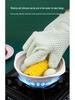 Heat-Resistant Silicone Oven Gloves: Anti-Scald, Non-Slip, Thickened for Baking and Steaming.