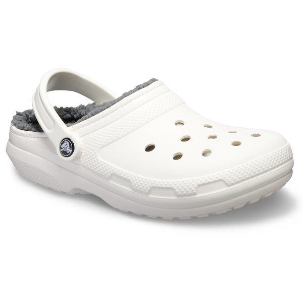 Crocs 203591 10 м Классические сабо с подкладкой Белые Серые