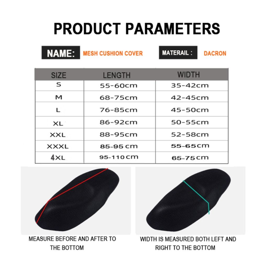 Motorcycle Vehicle Cushion Seat Cover Portable Moto Seat Cover New 3D Honeycomb Mesh Cover