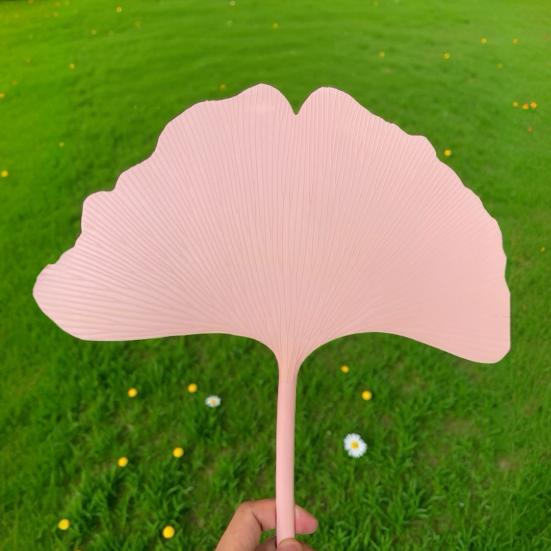 2Pcs Ginkgo Leaf Shape Handheld Fan, Decorative Leaf Hand Fan, Portable Lightweight Summer Cooling Fan, Party Favors for Men Women