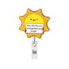 Cute Quotes Id Holder Compact Acrylic Badge Holder Nurse Badge Clip Sturdy Fruit Badge Reel For School Student Office Work