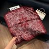 Silk scarf small square scarf feeling headband tied hair spring summer autumn feeling trend versatile fashion tied bag scarf scarf