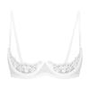 Womens Sheer Floral Lace Underwired Bra Underwear Adjustable Strap Unlined Brassiere Lingerie