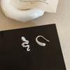 New Chinese Retro Zircon Snake Ear Clips Female Personality Unique Temperament Elegant And Versatile Earrings