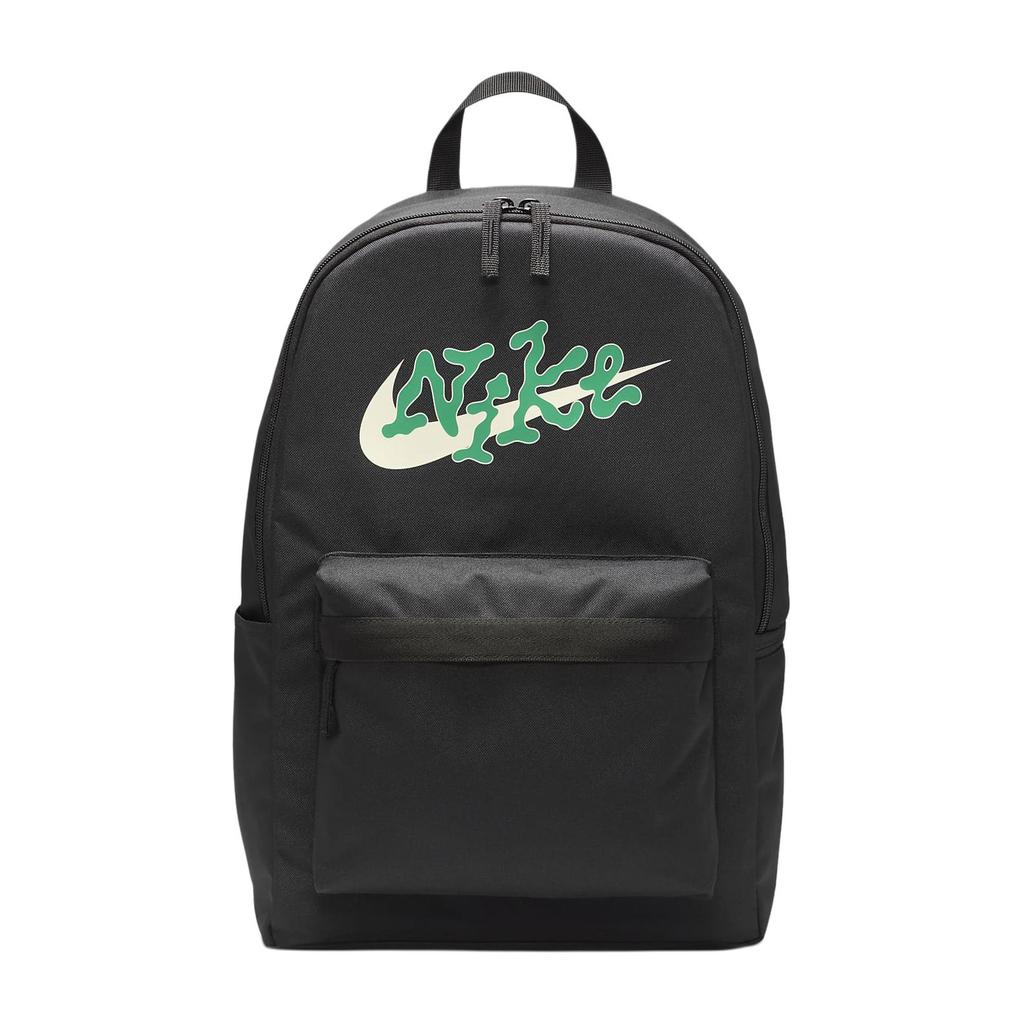 Nike Heritage Fabric Backpack Regular Unisex Black & Stadium Green FN0878-010