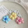 Cute Color Flower Pendant Keychains Bag Earphone Case Pendant Diy Accessories Car Key Ring Candy Color Key Chains Decor Jewelry